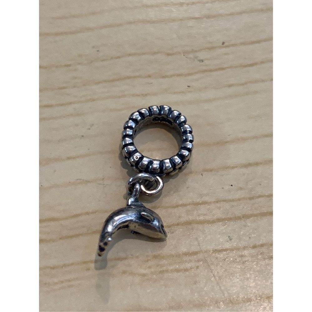 .925 Dolphin dangling from Ornate Ring #ocean